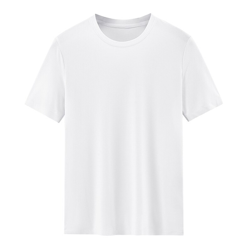 纯色简约舒适百搭圆领无痕冰丝T恤男款，男装T恤，宏恒