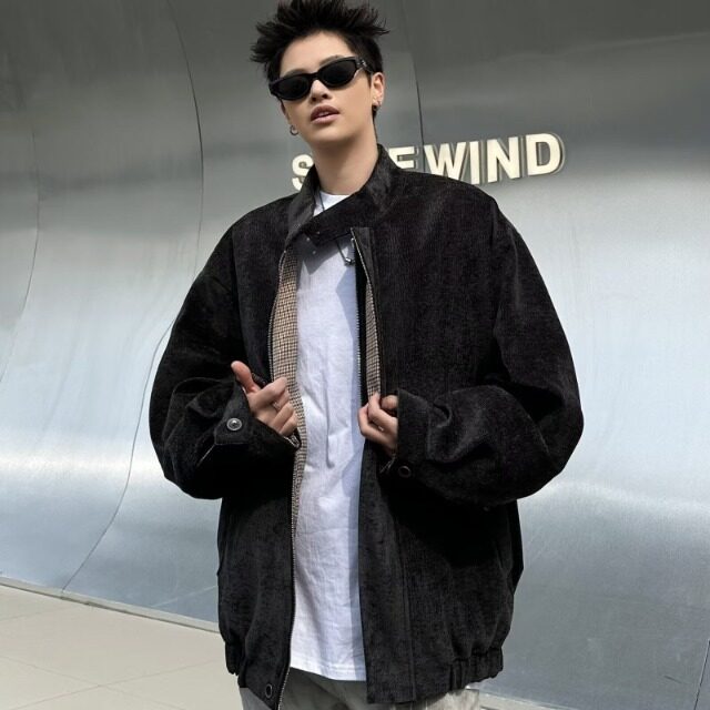 设计感夹克男女春秋季2025新款高级感老钱风格立领外套W9346/P86图片