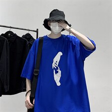HT73147-P22华夫格t恤男短袖男大码五分袖大皂风，男装T恤，电商A040