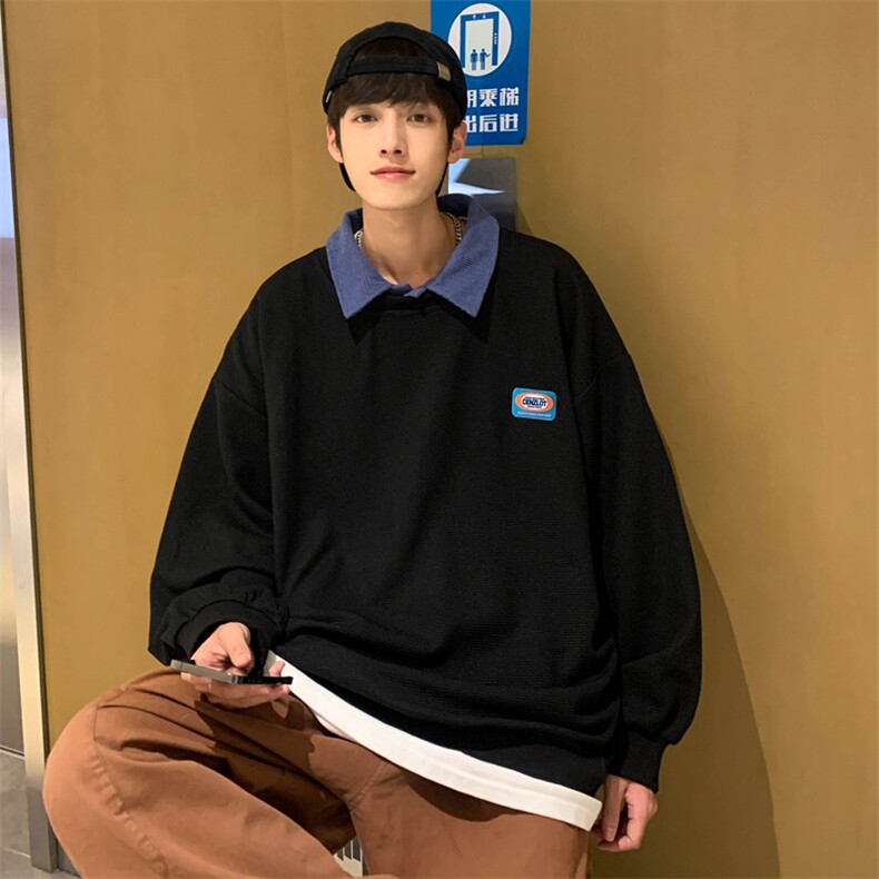 WY78-P30华夫格翻领卫衣,男装卫衣,星座1501-1