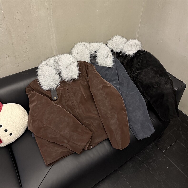 两面穿面包服带毛领W2791M-3XLP145,女包手腕包,电商C313