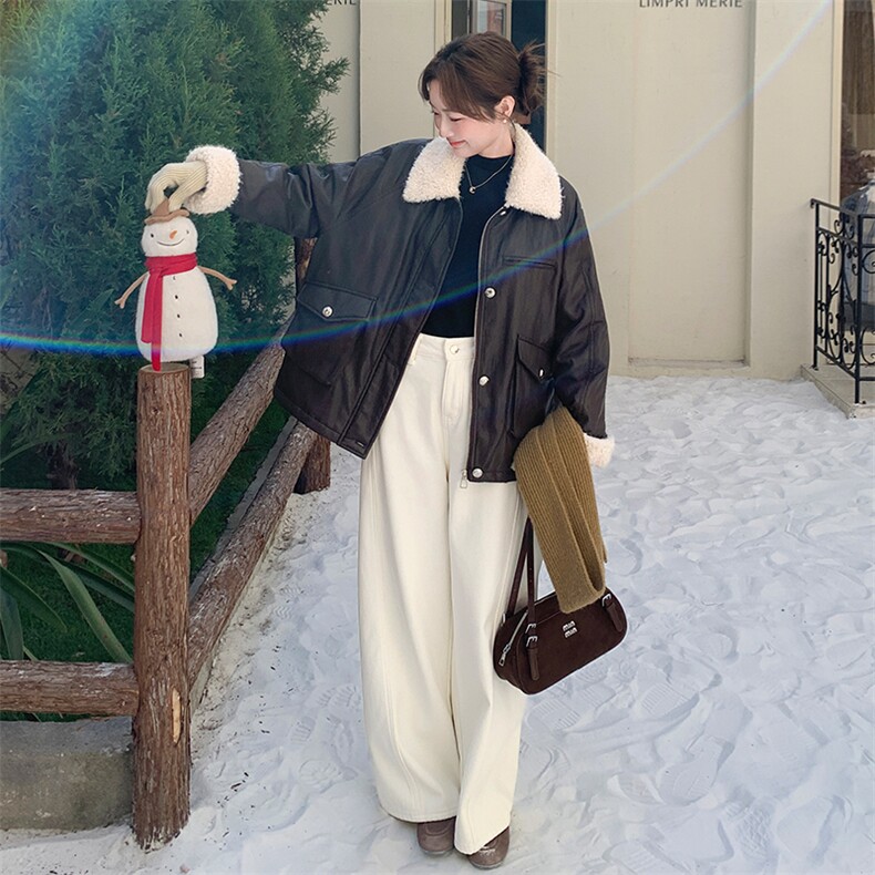 (现货)2025年冬季新款PU皮羽绒服赵思露同款2570款P255-K335,女装羽绒服,浙宝301