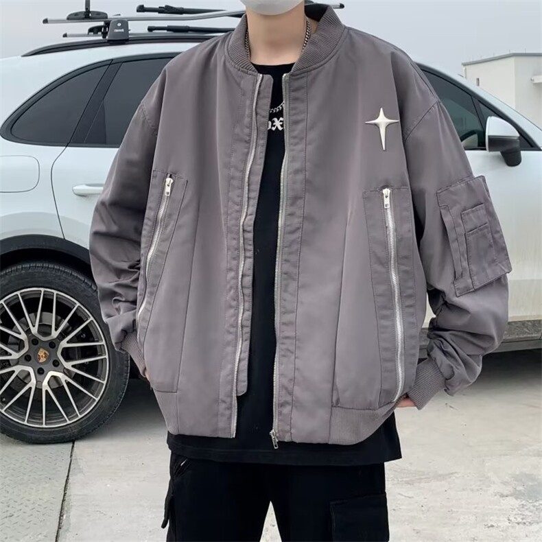 青春流行男春季防水小牛津夹克文艺潮外套J267P65图片