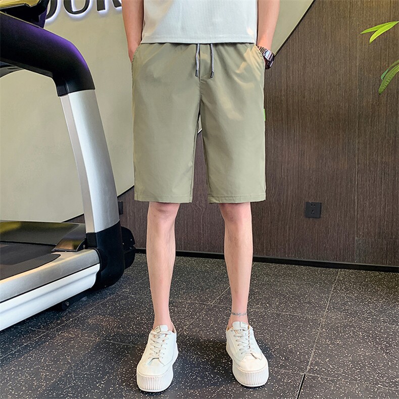 2024夏季新款休闲纯色松紧腰修身短裤五分裤男K202-p35控49,男装休闲裤,电商D303