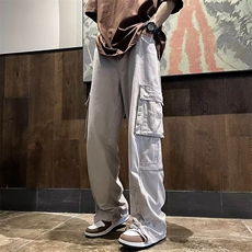 高街机能风工装裤男夏季日系复古潮牌宽松设计感男款B821-P63，男装休闲裤，星座1109-3