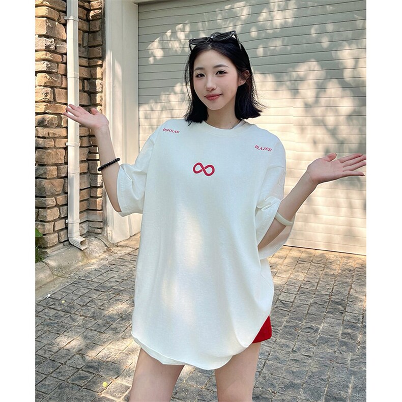 万针全刺绣解构设计260克重磅双纱纯棉高品质美式高街短袖T恤特35,男装T恤,电商A486-1