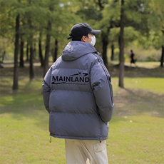 冬季拼三条杠面包服宽松男女情侣羽绒棉连帽棉衣C408M1253P100，男装棉衣，电商C408(原B339-1)