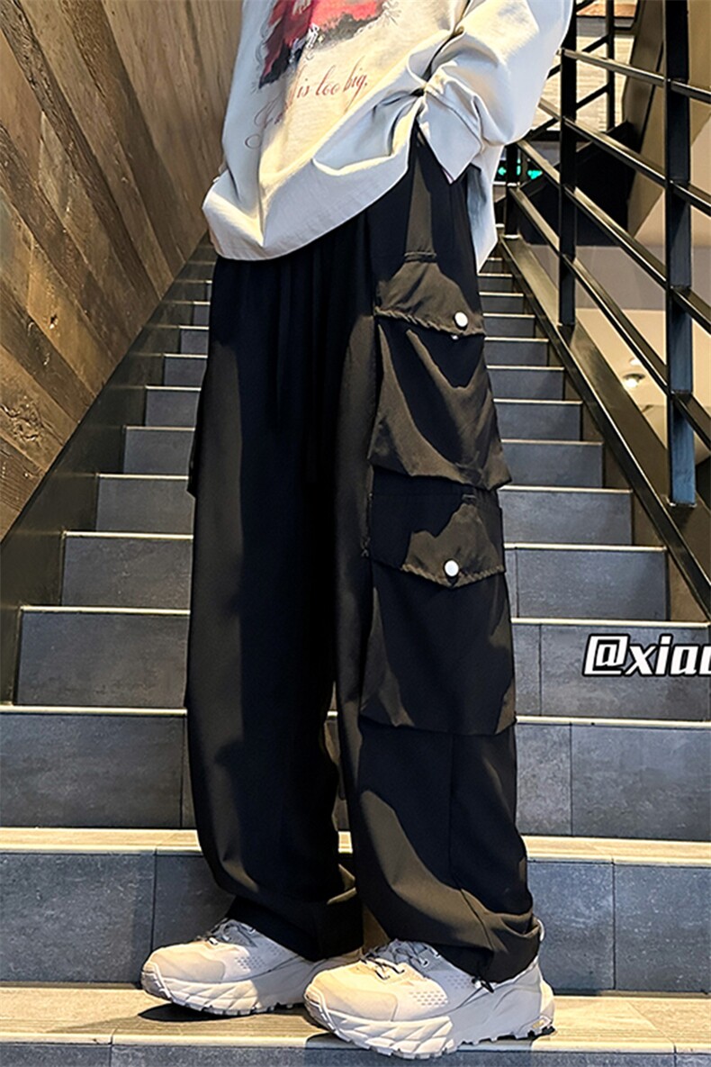 XZ616春季新款冰丝工装裤设计款垂感休闲裤TY2429P65控78,男装休闲裤,星座512A（原616）