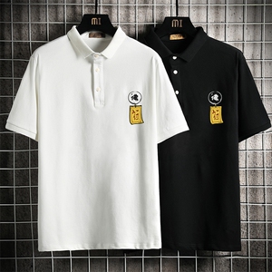 PL57016-P35 翻领短袖polo衫男大码胖子半袖t恤男有领保罗衫图片