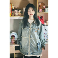 【有货】拼接牛仔外套男女款春秋设计感毛边夹克8086CC-P85，男装夹克，星座1007（原301D）