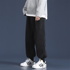 加绒2021九分运动风休闲裤潮流百搭长裤TY040-1-P35加绒批40，男装休闲裤，星座718-1