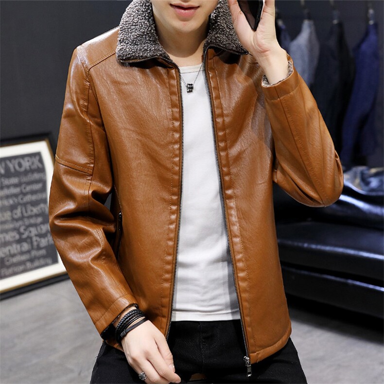 款PY06冬季新款韩版男士加厚PU皮棉衣2020男款棉服外套,男装皮衣,电商D310（原电商305）
