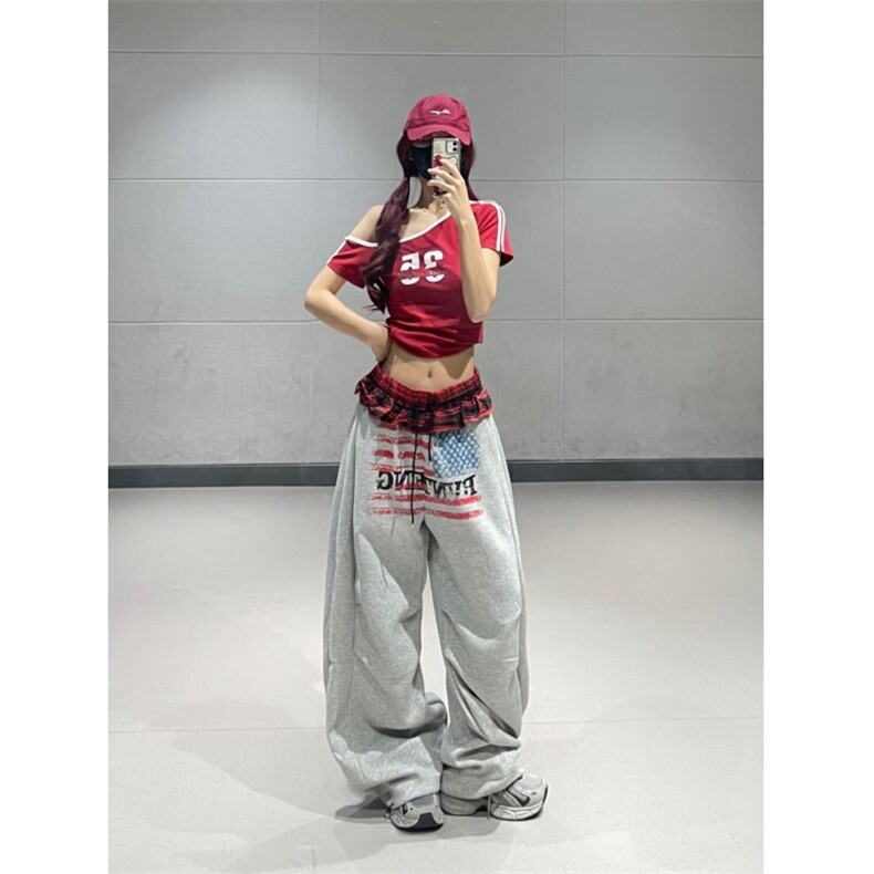 【有货】B3087CC-特P50美式复古字母印花设计感卫裤男女,男装休闲裤,星座1007（原301D）