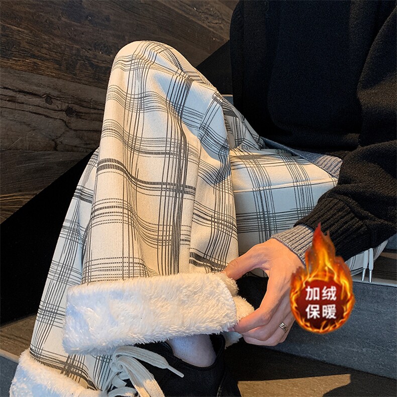 秋冬灯芯绒格子保暖休闲裤A559-1特P45控78有薄款A559P35,男装棉衣,电商A309