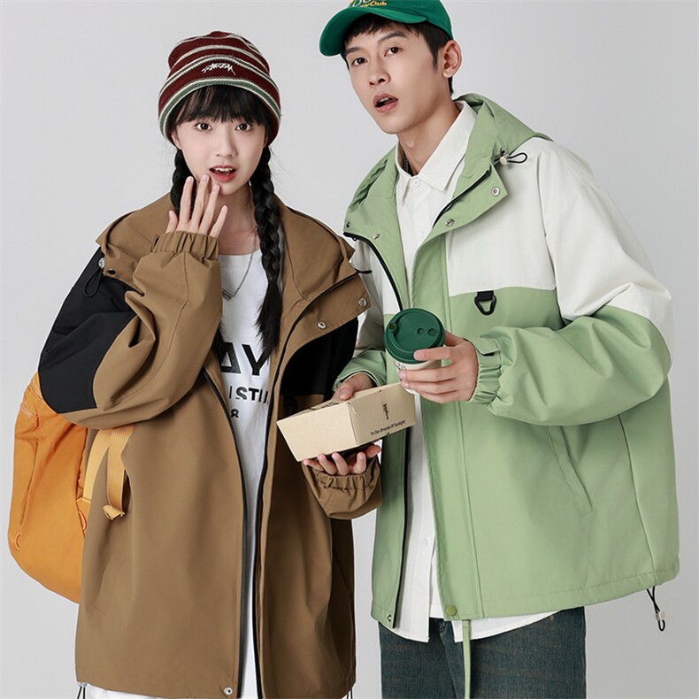 Cityboy情侣时尚连帽冲锋衣外套夹克团体班服,男装夹克,星座301D-5(原星座1415）