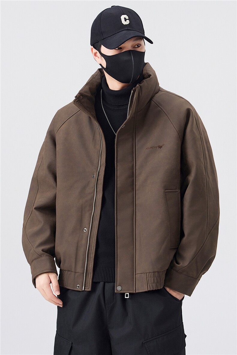 标50绒皮羽绒服男冬季2025新款刺绣A313-3319-P225控劵后298,男装羽绒服,电商A313
