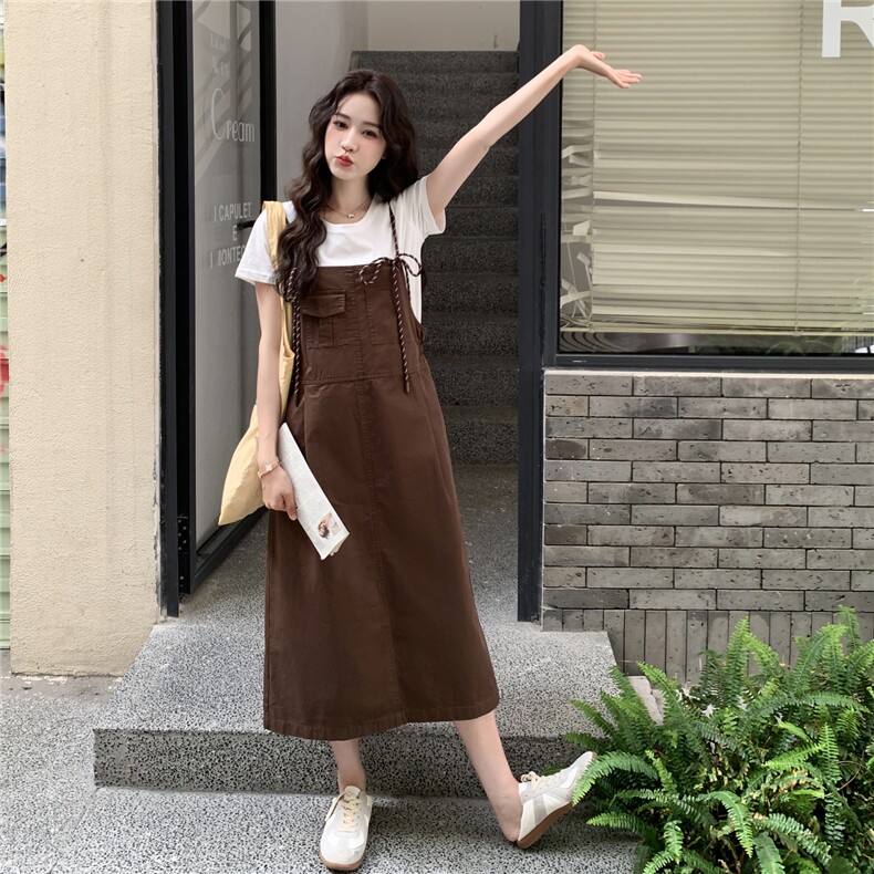 休闲减龄俏皮吊带连衣裙套装女夏2025新款大方得体爆款高级感裙子，女装半身裙，2C323