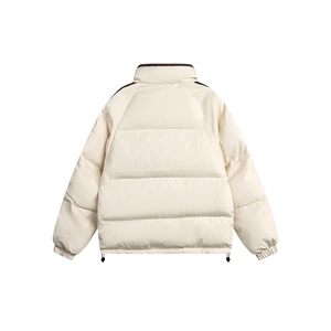 2025冬侧边条纹立领拼色印花棉服-5158 控价198图片