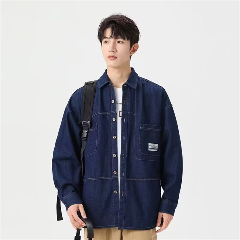1506/Q11080/P54新款衬衫男秋装宽松上衣男生潮流百搭休闲外套,男装衬衫,星座1506