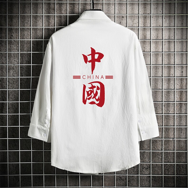 QC58198-P45亚七分袖衬衫男大码五分袖衬衣男短袖网格,男装衬衫,电商A040A