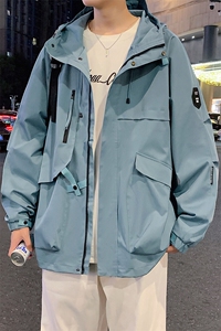 春秋户外冲锋衣男女同款防风防水连帽工装外套登山服夹克2481-P75图片