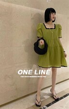 夏季彩色系欧货连衣裙，女装连衣裙，蔓绱(3F)