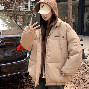 美式高街oversize棉服女冬季新款学生假两件加厚棉衣复古C515-95图片