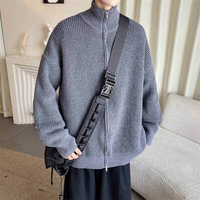 潮牌街头撞色慵懒风针织衫男美式高街撞色加厚套头毛衣线衣,男装针织衫/毛衣,星座716-4