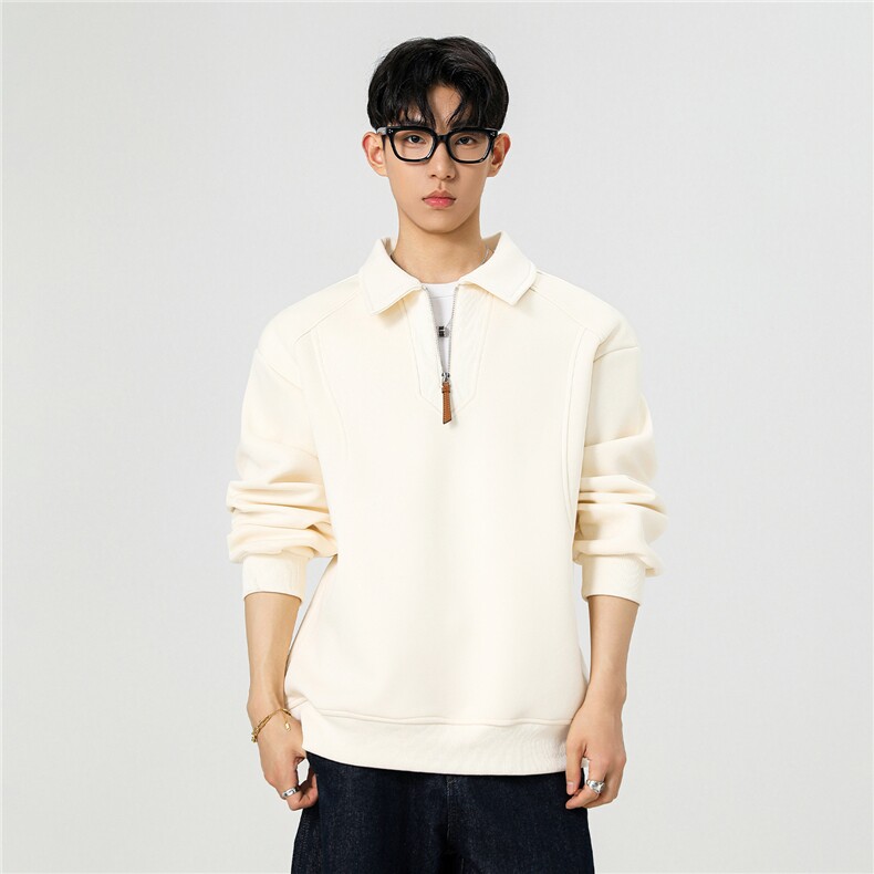 春季新款轻熟休闲风POLO领卫衣WY05512-P55,男装Polo衫,星座308B-2