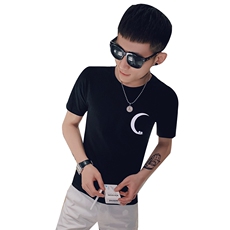 夏季荧光短袖t恤男潮牌上衣服社会小伙夜光体恤衫C301B-DT33，男装T恤，电商C301B