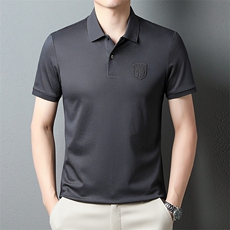 BJ2324钱塘2020-2夏季新款男士短袖翻领丝光上衣时尚休闲T恤P63，男装T恤，钱塘207-2