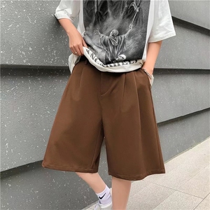 五分西裤夏季宽松中裤垂感基础休闲西装短裤男DK064-P30图片