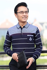 中老年长袖t恤男爸爸秋装上衣春秋小衫中年秋季薄款卫衣秋衣图片