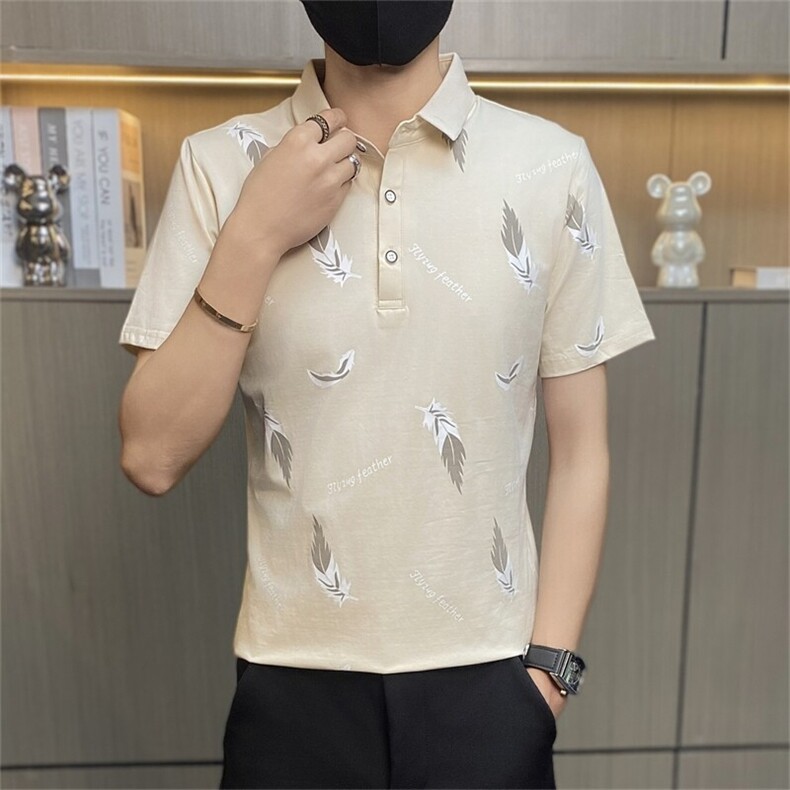 PL001-P35短袖t恤男夏季纯棉冰感带领半袖体恤夏天有领polo衫,男装Polo衫,电商D310B