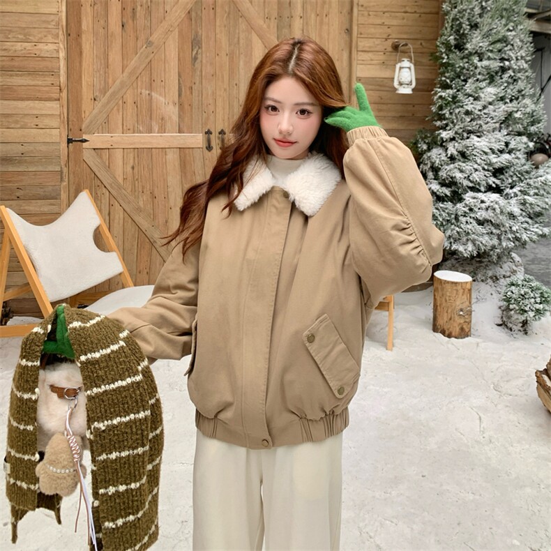 【现货90绒】2025羽绒派克服羊羔毛领子2C009/9999/P295K438,女装短外套,2C009