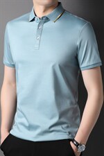 轻奢夏季男士短袖T恤时尚潮流圆领半袖商务纯色上衣服体恤男装，男装T恤，电商B212（原钱塘6029）