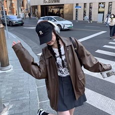 网图男女同款外套新款季复古夹克机车美拉德潮牌PY829-特P60，男装夹克，电商C216