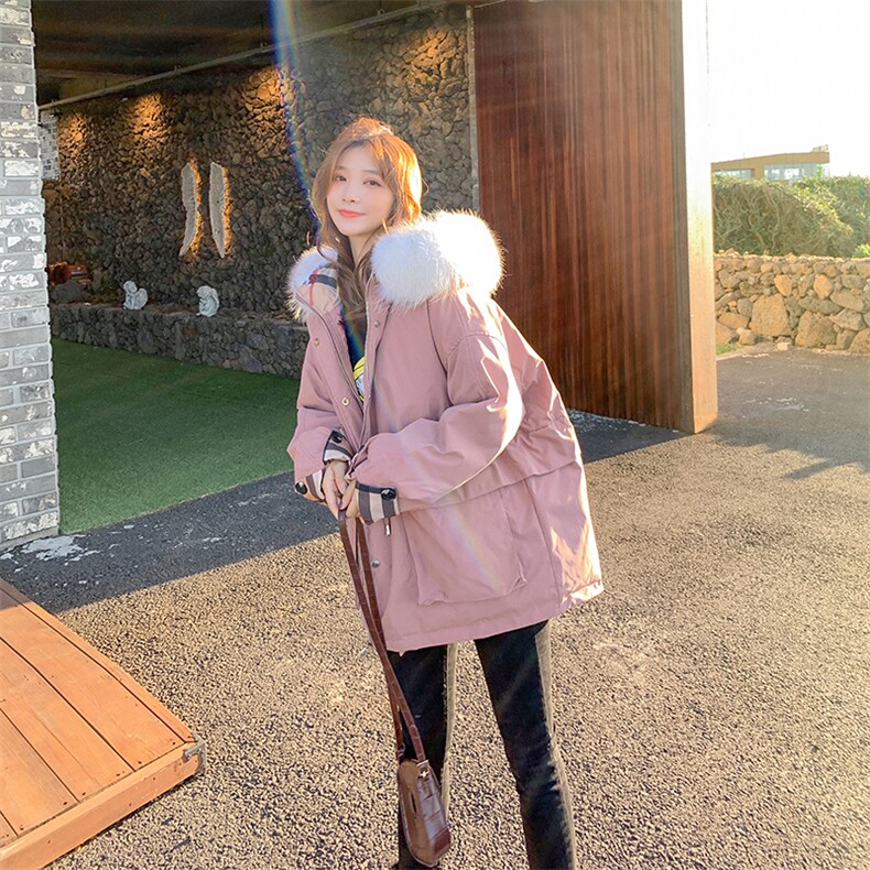 保暖时尚潮流百搭个性宽松休闲洋气减龄通勤常规其他,女装棉衣/棉服,艾艾淮淮