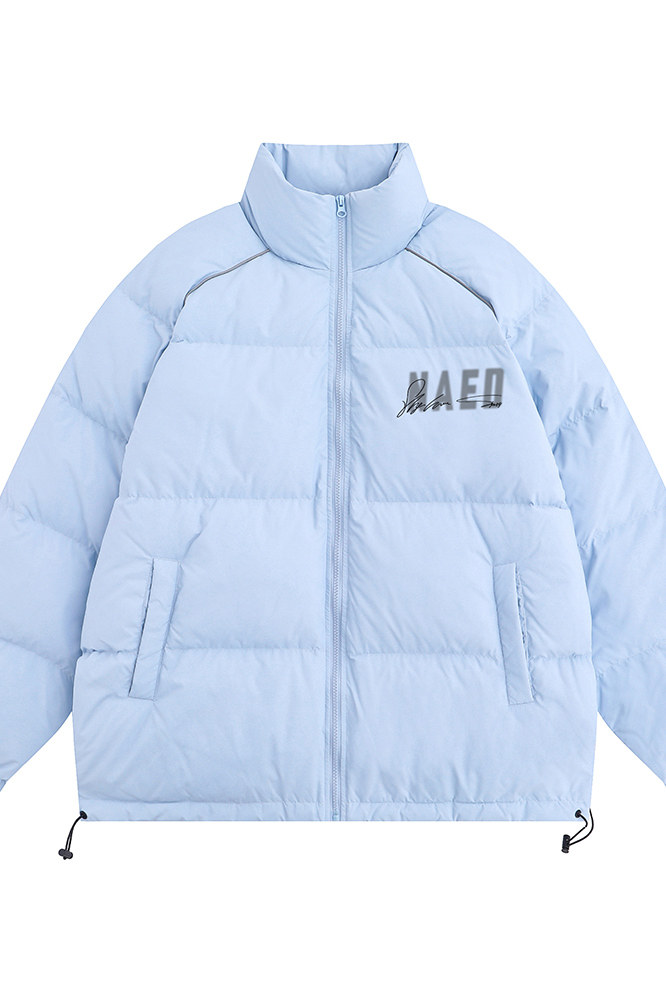 白底23新款冬季时尚百搭宽松字母印花羽绒服外套YR63002P225控298,男装棉衣,电商A268-1