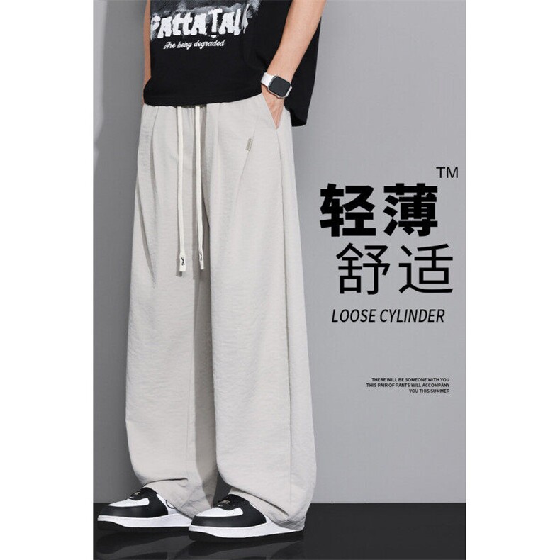 美式无影墙新款宽松夏季速干弯刀裤休闲直筒长裤A436-2558-P35,男装休闲裤,电商A436