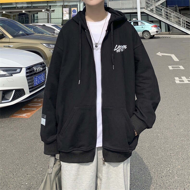 Y8882P43港风外景2024秋季新款连帽开衫卫衣宽松休闲百搭学生,男装卫衣,电商A026-1