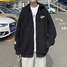Y8882P43港风外景2024秋季新款连帽开衫卫衣宽松休闲百搭学生，男装卫衣，电商A026-1