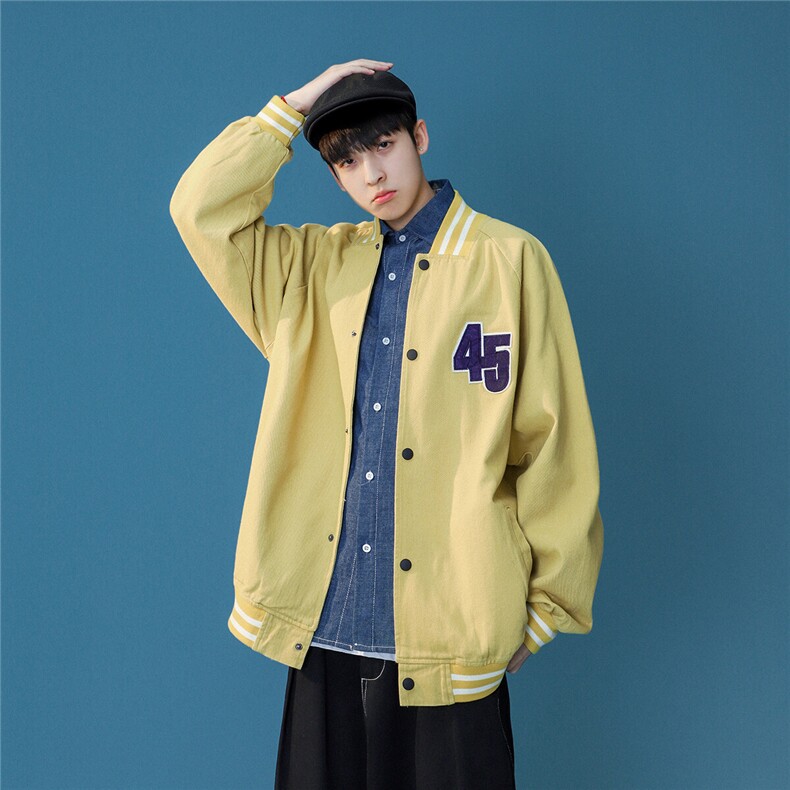 25款棒球领简约情侣款夹克上衣宽松外套JK328/P90,男装夹克,星座202