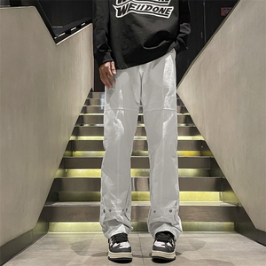 百搭重磅修身微喇叭vibe直筒休闲裤男裤子潮牌秋冬 K650-特批40图片