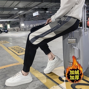 社会精神小伙加绒卫裤休闲裤运动束脚裤DS-B249-KK90-P58-加绒P68图片