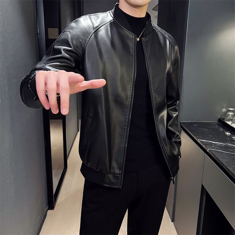 新款皮衣皮夹克棒球服骑行服防风防水1409-6601-P55,男装夹克,星座1409