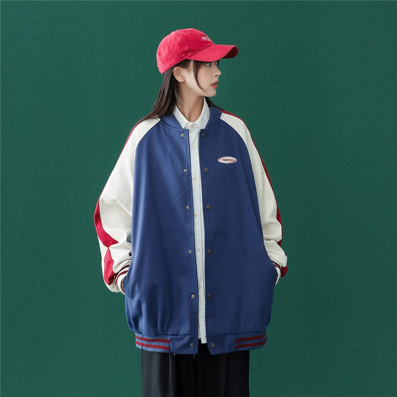 25新款撞色棒球服潮流情侣字母夹克上衣外套9106/P95/138,男装夹克,星座202-3
