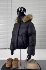 可拆卸帽子毛领冬季保暖短款棉服男款派克情侣面包服连帽袄子外套，男装棉衣，星座908-1