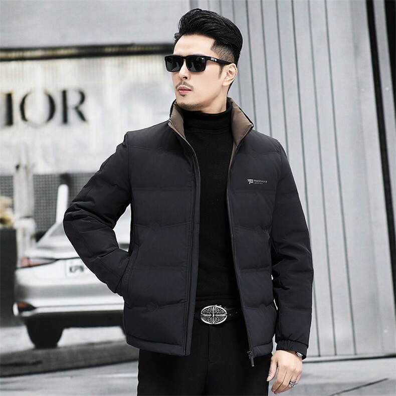 M88501-12钱塘2020-3新款简约冬季厚款时尚中年男士羽绒服P193，男装羽绒服，钱塘207-3