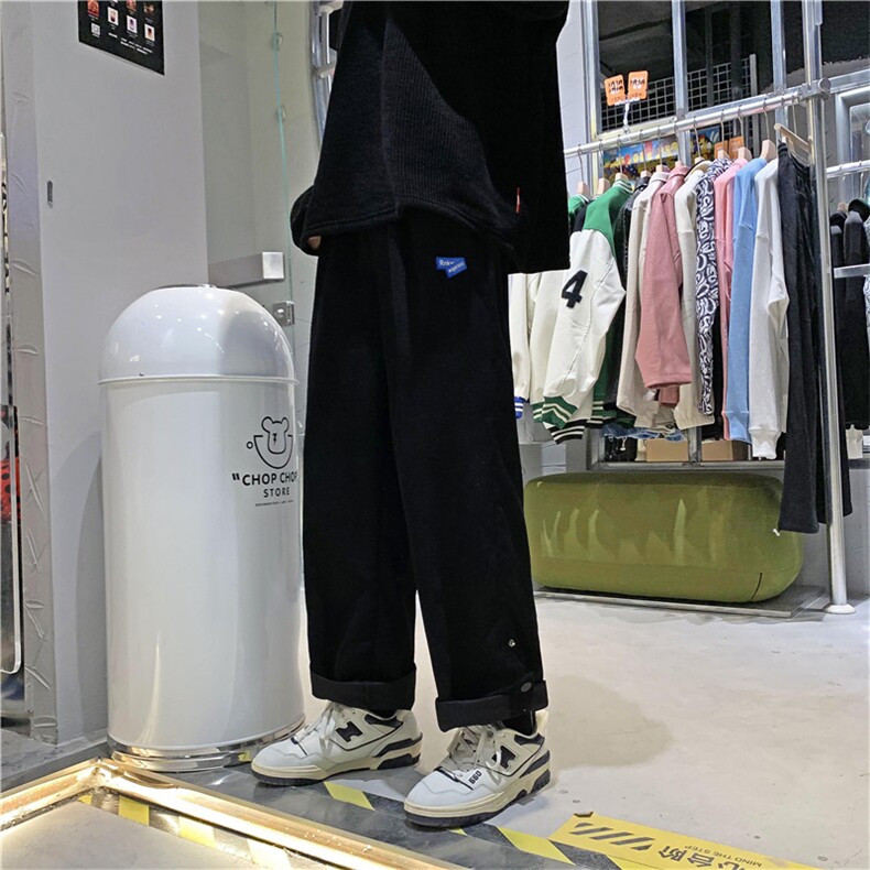 新款S-3XL大码灯芯绒裤子男休闲裤宽松阔腿裤直筒裤K1696-P30,男装休闲裤,星座512-4